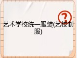 艺术学校统一服装(艺校制服)