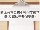 新余分宜县初中补习学校学费(分宜初中补习学费)