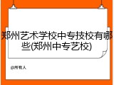 郑州艺术学校中专技校有哪些(郑州中专艺校)