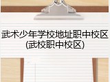 武术少年学校地址职中校区(武校职中校区)