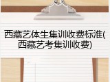 西藏艺体生集训收费标淮(西藏艺考集训收费)