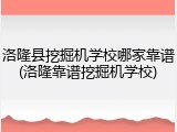 洛隆县挖掘机学校哪家靠谱(洛隆靠谱挖掘机学校)
