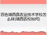 百色靖西县农业技术学校怎么样(靖西农校如何)