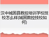 汉中城固县数控培训学校技校怎么样(城固数控技校如何)