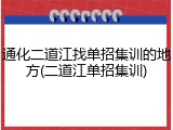 通化二道江找单招集训的地方(二道江单招集训)
