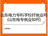 山东电力专科学校好就业吗(山东电专就业如何)