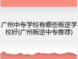 广州中专学校有哪些叛逆学校好(广州叛逆中专推荐)