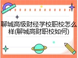 聊城高级财经学校职校怎么样(聊城高财职校如何)