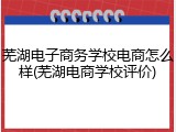 芜湖电子商务学校电商怎么样(芜湖电商学校评价)