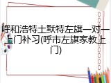 呼和浩特土默特左旗一对一上门补习(呼市左旗家教上门)
