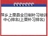 萍乡上栗县全日制补习培训中心排名(上栗补习排名)