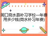 周口商水县补习学校一年费用多少钱(商水补习年费)