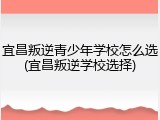 宜昌叛逆青少年学校怎么选(宜昌叛逆学校选择)