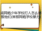 戒网瘾少年学校打人怎么举报他们(举报网瘾学校暴力)