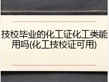 技校毕业的化工证化工类能用吗(化工技校证可用)