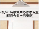 桐庐产后康复中心哪家专业(桐庐专业产后康复)