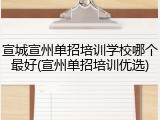 宣城宣州单招培训学校哪个最好(宣州单招培训优选)