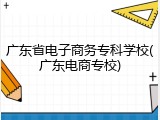 广东省电子商务专科学校(广东电商专校)