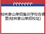 桂林象山单招集训学校在哪里(桂林象山单招校址)