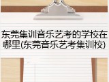 东莞集训音乐艺考的学校在哪里(东莞音乐艺考集训校)