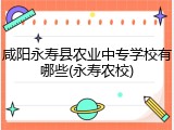 咸阳永寿县农业中专学校有哪些(永寿农校)