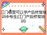 江门哪里可以学产后修复培训中专生(江门产后修复培训)