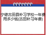 宁德古田县补习学校一年费用多少钱(古田补习年费)