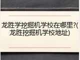 龙胜学挖掘机学校在哪里?(龙胜挖掘机学校地址)