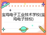 宝鸡电子工业技术学校(宝鸡电子技校)