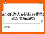 武汉航海大专院校有哪些(武汉航海高校)