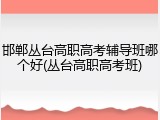 邯郸丛台高职高考辅导班哪个好(丛台高职高考班)