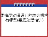 娄底学动漫设计的培训机构有哪些(娄底动漫培训)