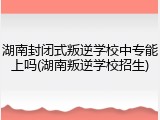 湖南封闭式叛逆学校中专能上吗(湖南叛逆学校招生)