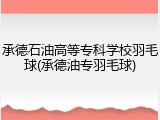 承德石油高等专科学校羽毛球(承德油专羽毛球)