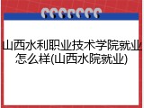 山西水利职业技术学院就业怎么样(山西水院就业)