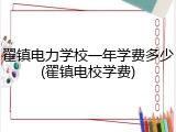 翟镇电力学校一年学费多少(翟镇电校学费)
