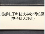 成都电子科技大学沙河校区(电子科大沙河)