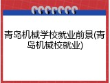 青岛机械学校就业前景(青岛机械校就业)
