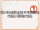 四川科技职业技术学院院校代码(川职院代码)