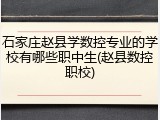 石家庄赵县学数控专业的学校有哪些职中生(赵县数控职校)
