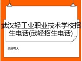 武汉轻工业职业技术学校招生电话(武轻招生电话)
