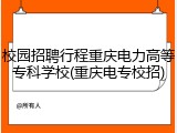 校园招聘行程重庆电力高等专科学校(重庆电专校招)