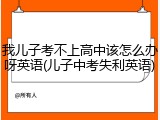我儿子考不上高中该怎么办呀英语(儿子中考失利英语)