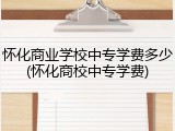 怀化商业学校中专学费多少(怀化商校中专学费)