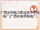 广西水利电力职业技术学院电厂(广西水电学院电厂)