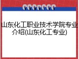 山东化工职业技术学院专业介绍(山东化工专业)