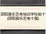 邵阳音乐艺考培训学校前十(邵阳音乐艺考十强)