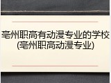 亳州职高有动漫专业的学校(亳州职高动漫专业)