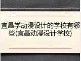 宜昌学动浸设计的学校有哪些(宜昌动浸设计学校)