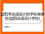 益阳学动浸设计的学校有哪些(益阳动浸设计学校)